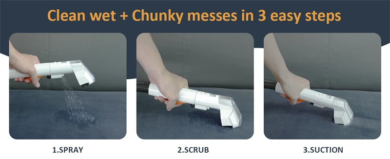 High-Power Handheld Spot Cleaner – Portable Deep Cleaning Machine for Sofa, Car, Toilet & Upholstery