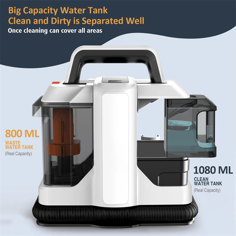 High-Power Handheld Spot Cleaner – Portable Deep Cleaning Machine for Sofa, Car, Toilet & Upholstery