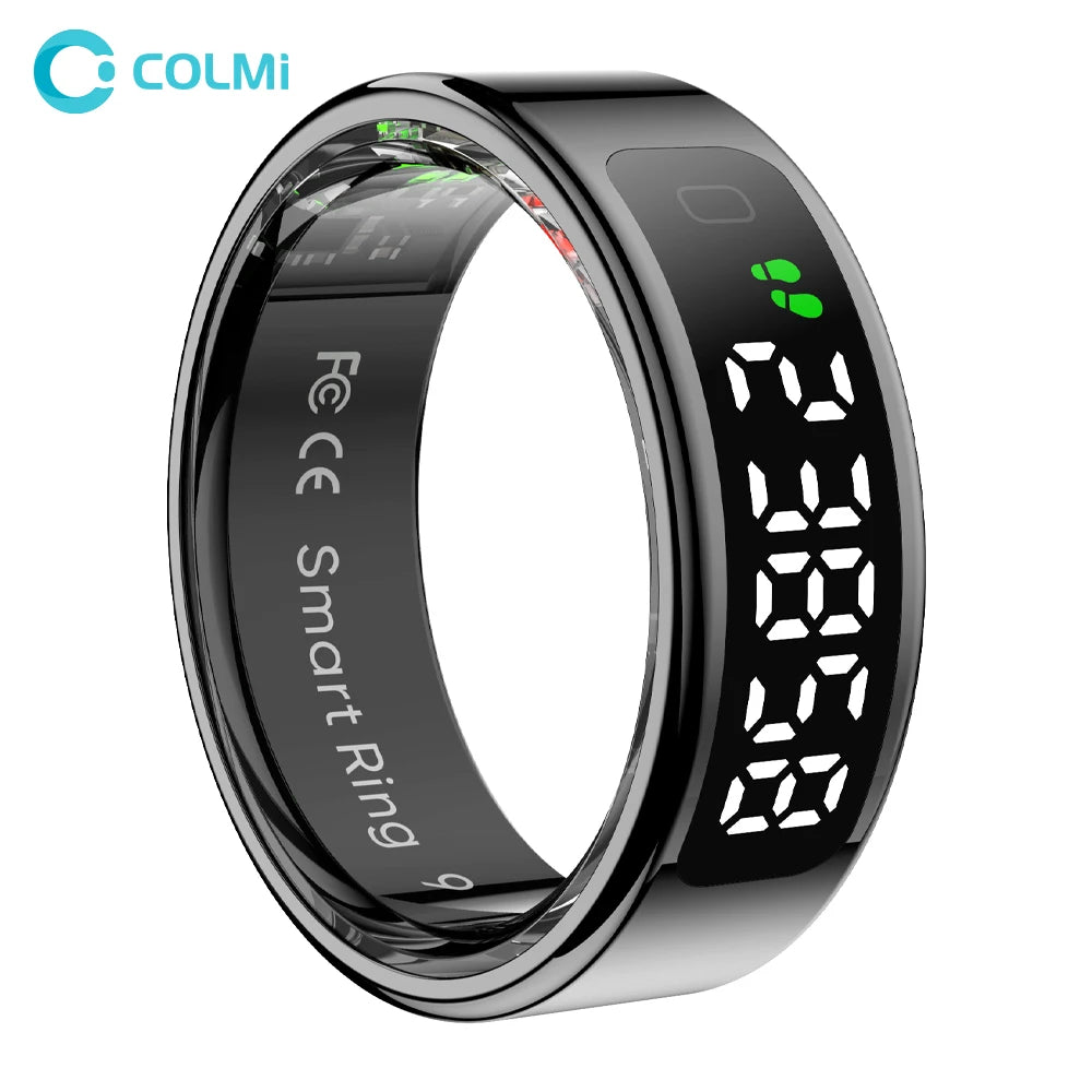 COLMI R12 Smart Ring – Touch Screen, Wireless Charging & Health Tracker, 5ATM Waterproof for Men & Women