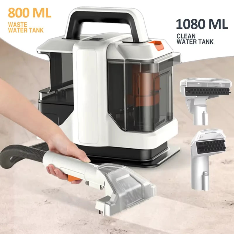 High-Power Handheld Spot Cleaner – Portable Deep Cleaning Machine for Sofa, Car, Toilet & Upholstery