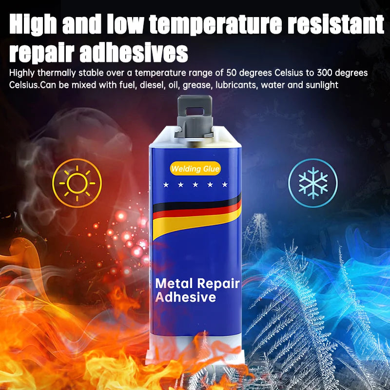 Ultra-Strong Cold Welding Glue – Industrial Metal & Plastic Repair AB Adhesive | High-Strength Sealant for Cracks, Leaks & Breaks