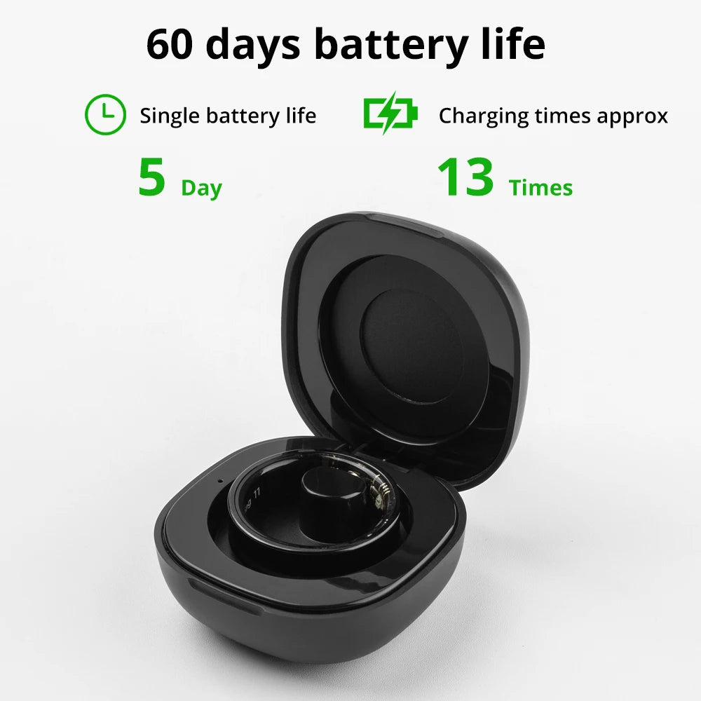 COLMI R09 Smart Ring with Charging Case – Body Temperature, Health & Sleep Monitor