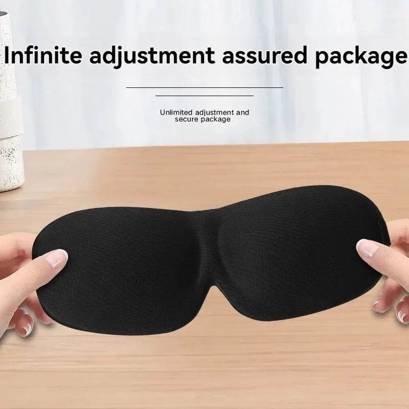 3D Contoured Blackout Sleep Mask – No Nose Pressure, Non-Marking, Lightweight Eye Mask for Students, Travel & Naps