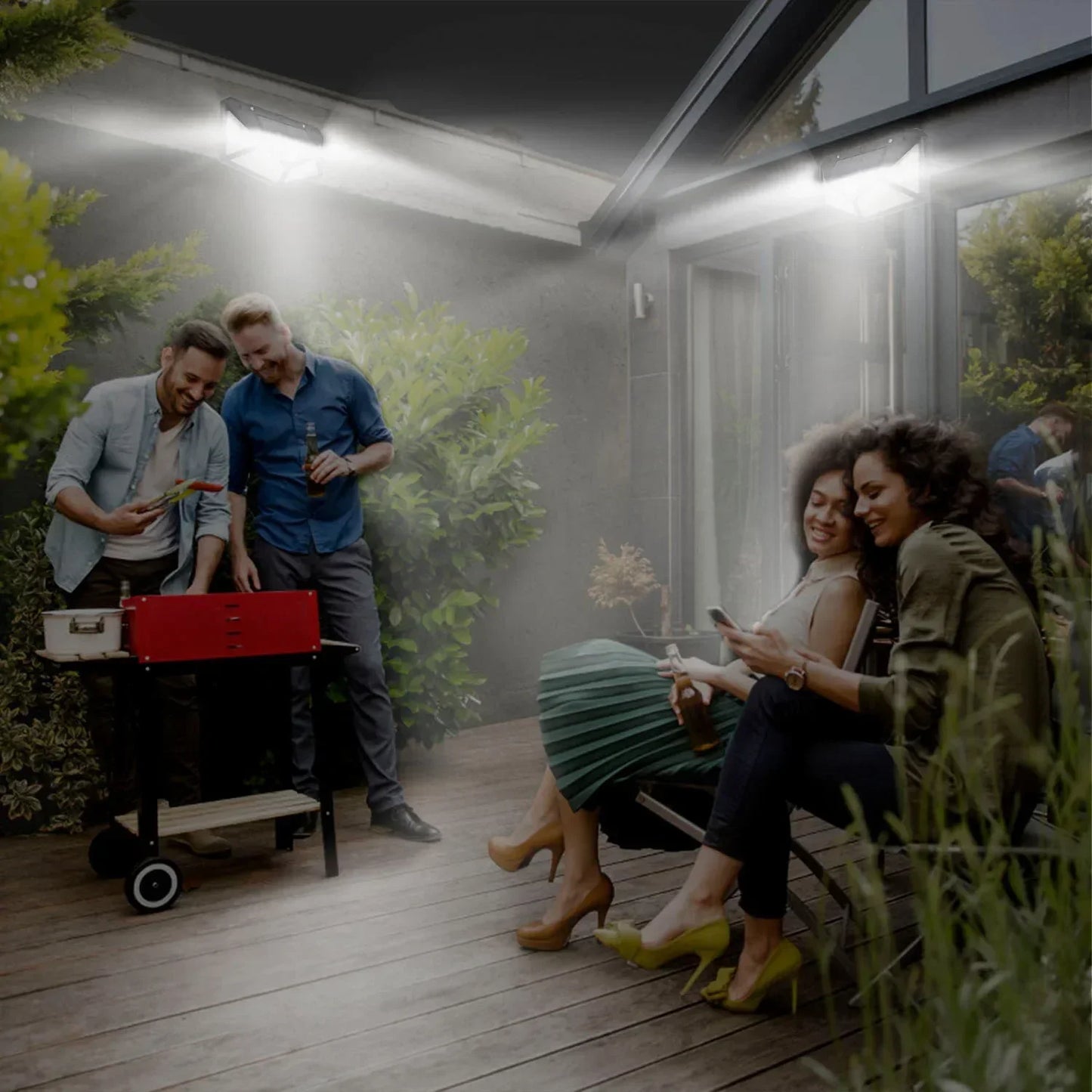 Multifunctional Solar Garden Light – Waterproof LED Outdoor Lamp with Motion Sensor & Decorative Spotlight Design