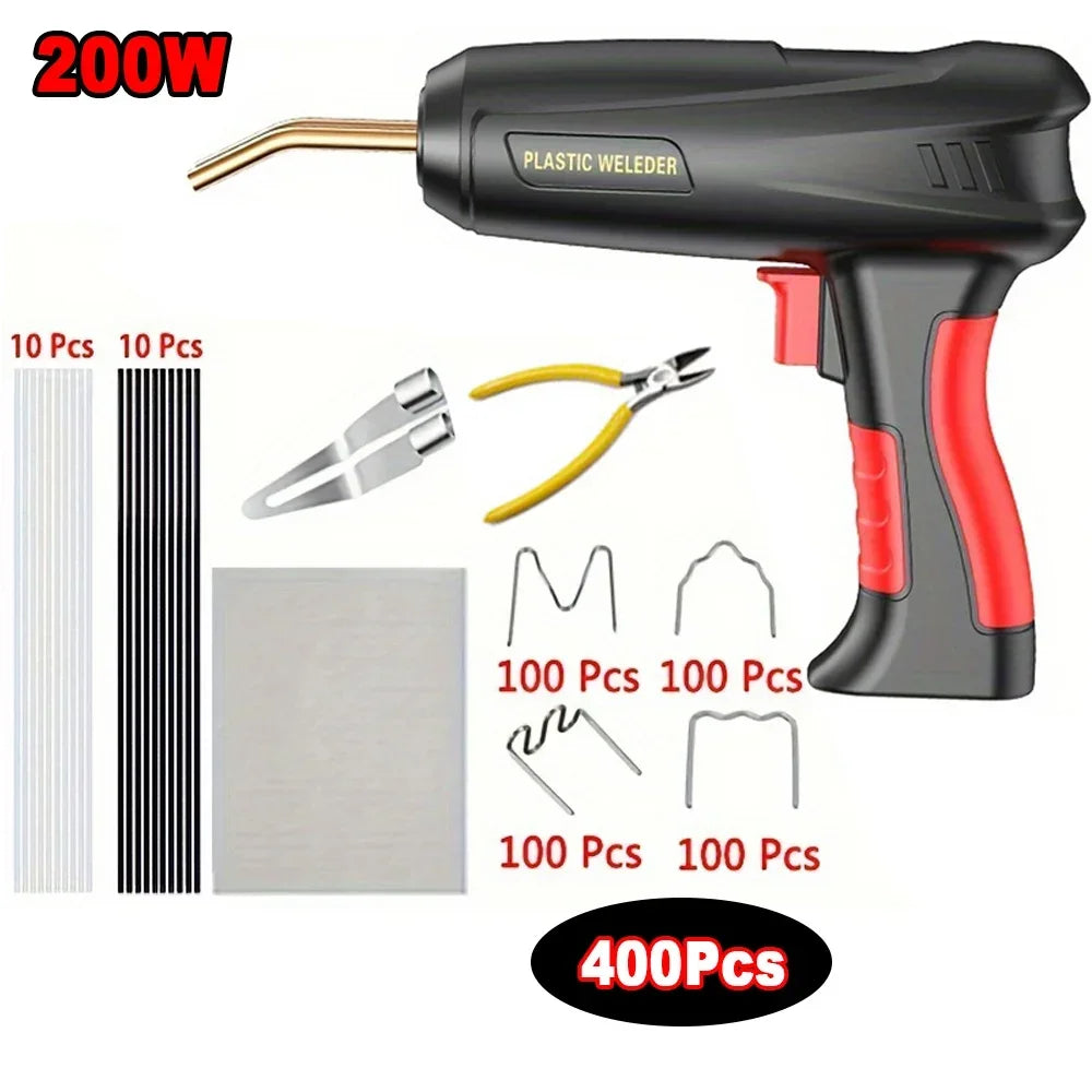 Professional Plastic Welding Kit – 200W Hot Stapler Gun | Fast & Strong Crack Repair Tool