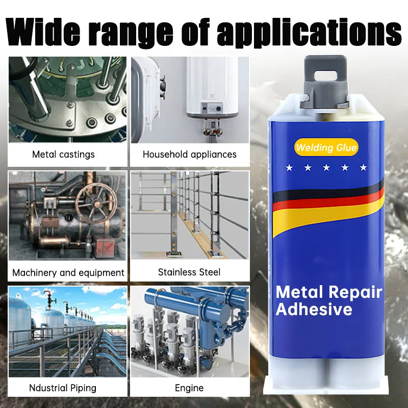 Ultra-Strong Cold Welding Glue – Industrial Metal & Plastic Repair AB Adhesive | High-Strength Sealant for Cracks, Leaks & Breaks