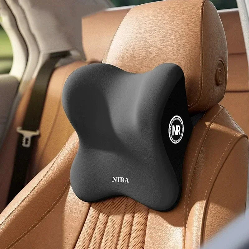 Memory Foam Car Headrest & Lumbar Support Cushion – Universal Back & Neck Pillow for Comfort and Posture