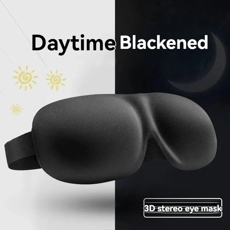 3D Contoured Blackout Sleep Mask – No Nose Pressure, Non-Marking, Lightweight Eye Mask for Students, Travel & Naps