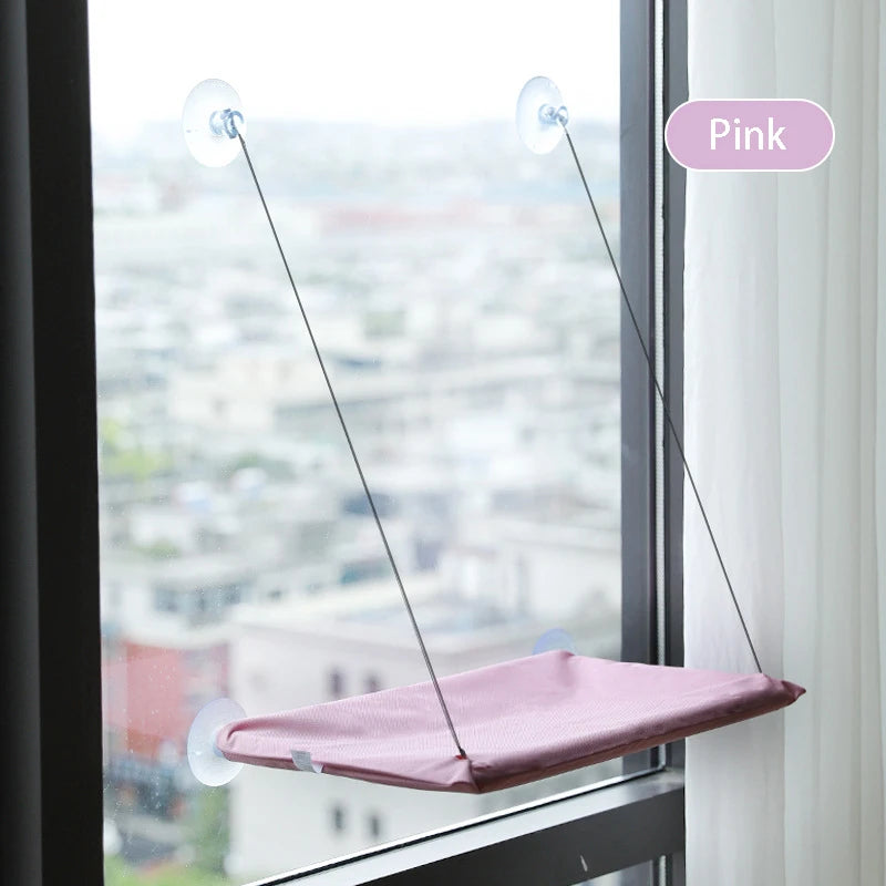 20kg Pet Cat Hammock Window Seat – Hanging Cat Bed with Strong Bearing, Comfortable Sunny Resting Spot & Kitten Climbing Frame