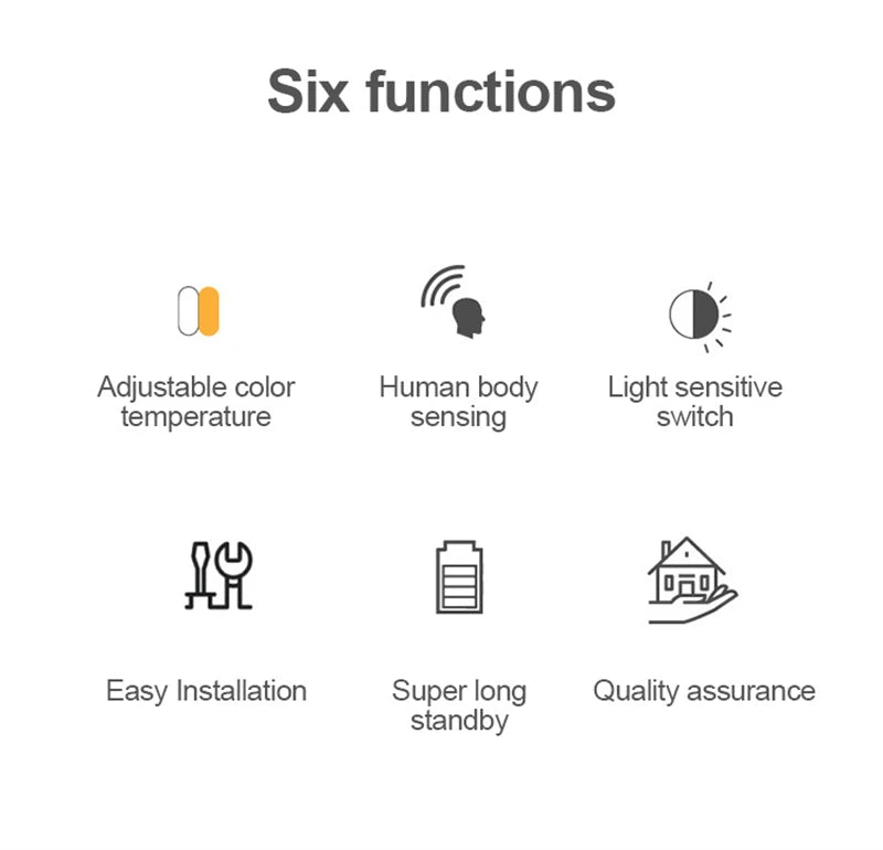 Auto, always-on, and off modes for customizable lighting experience in dark spaces