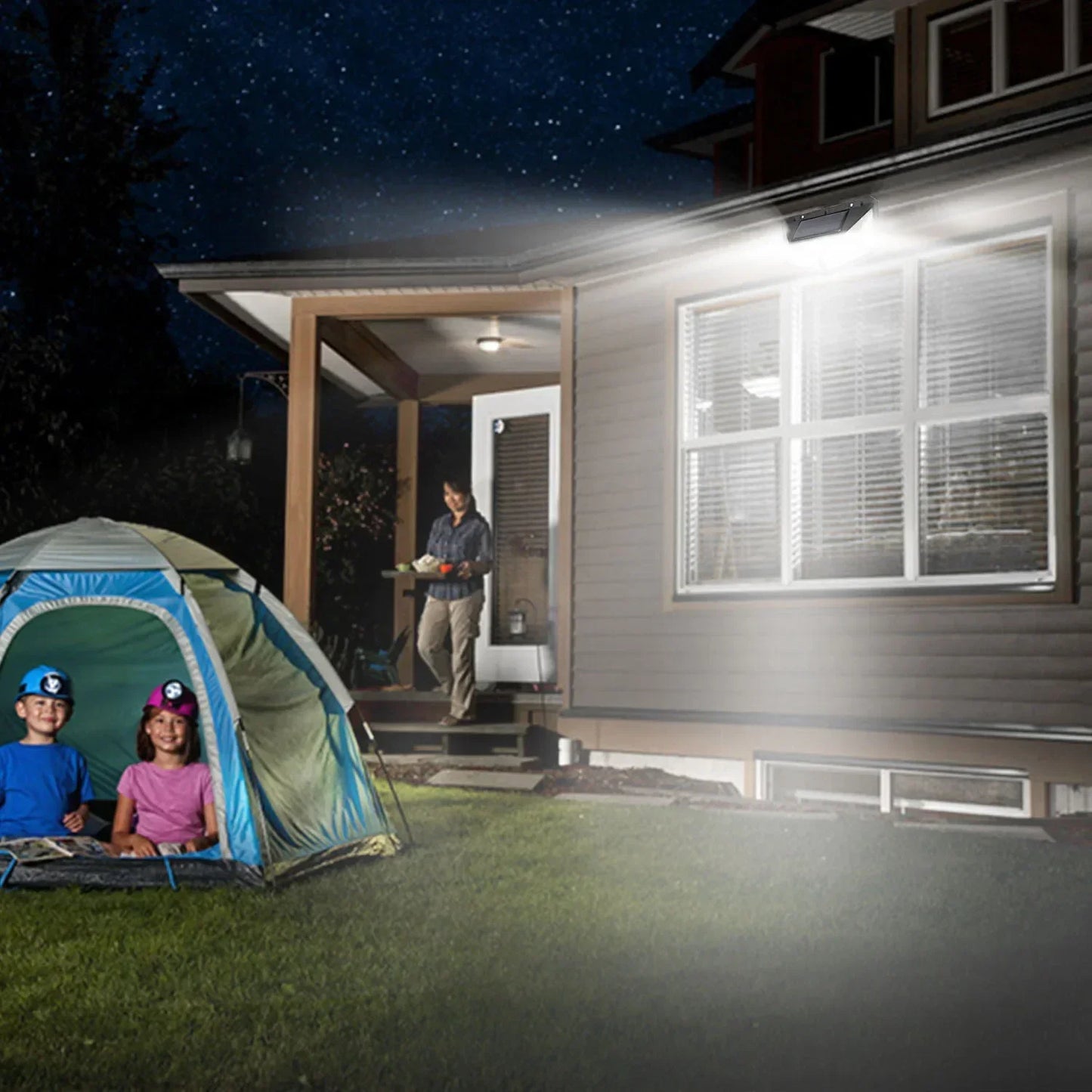 Multifunctional Solar Garden Light – Waterproof LED Outdoor Lamp with Motion Sensor & Decorative Spotlight Design