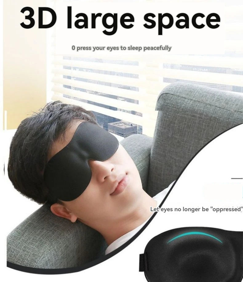 3D Contoured Blackout Sleep Mask – No Nose Pressure, Non-Marking, Lightweight Eye Mask for Students, Travel & Naps