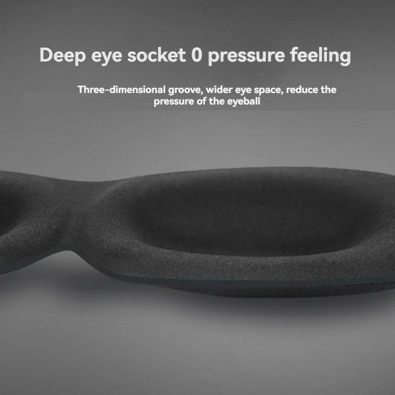 3D Contoured Blackout Sleep Mask – No Nose Pressure, Non-Marking, Lightweight Eye Mask for Students, Travel & Naps
