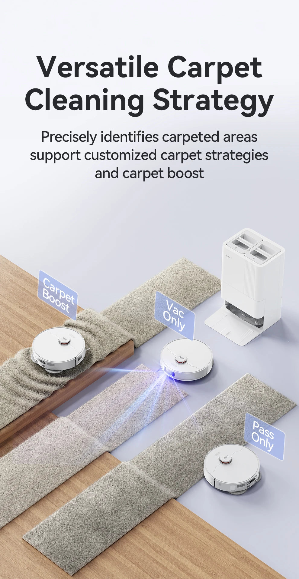 JONR P20 Pro Robot Vacuum | 3-in-1 Mopping, Vacuuming & Drying with Auto Dust Collection & Self-Drainage System