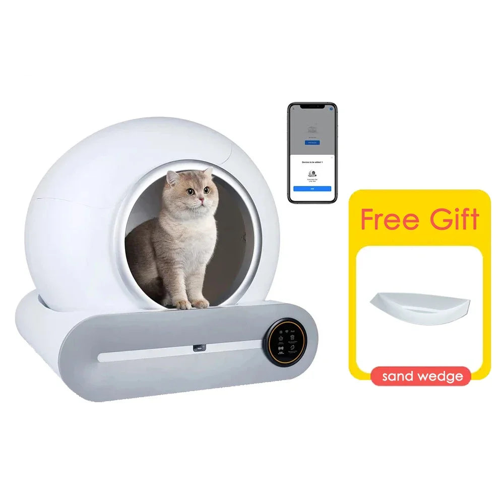 Smart Self-Cleaning Cat Litter Box – Automatic Odor Control & App-Connected for Hassle-Free Maintenance