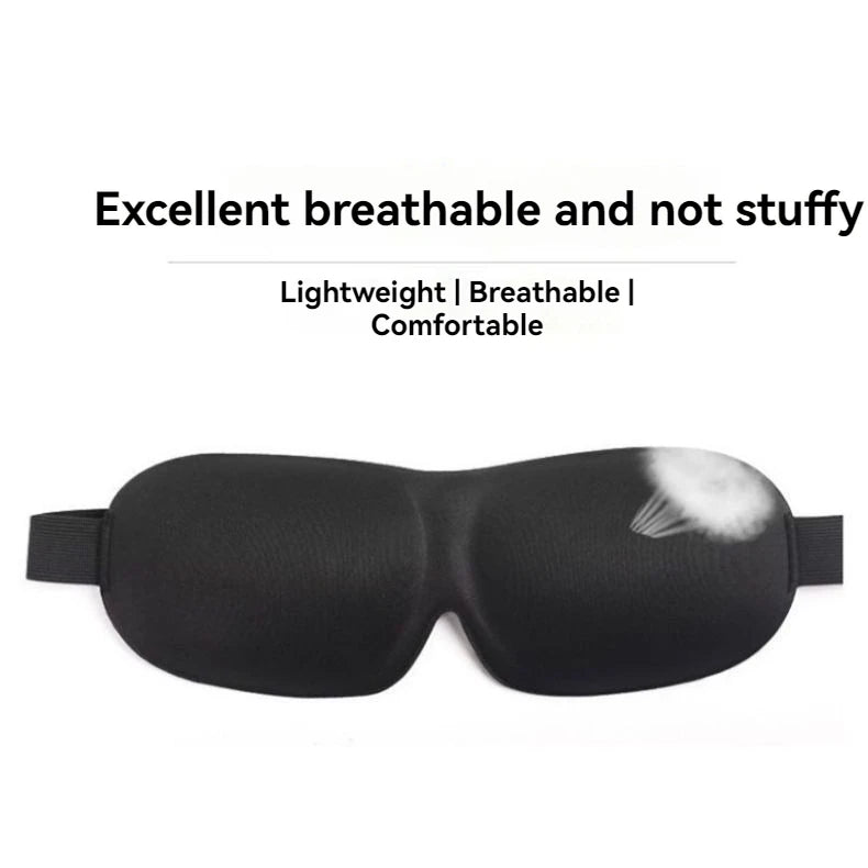 3D Contoured Blackout Sleep Mask – No Nose Pressure, Non-Marking, Lightweight Eye Mask for Students, Travel & Naps