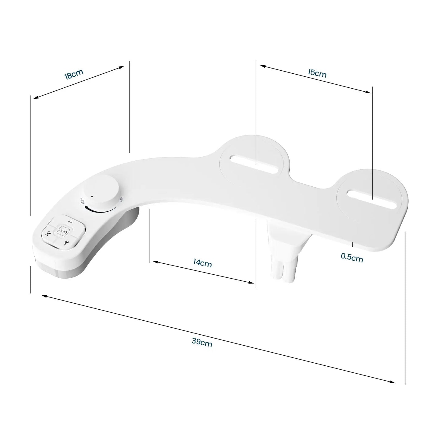 SAMODRA Non-Electric Bidet Attachment – Dual Self-Cleaning Nozzles for Front & Rear Wash | Easy-to-Install Toilet Seat Water Sprayer