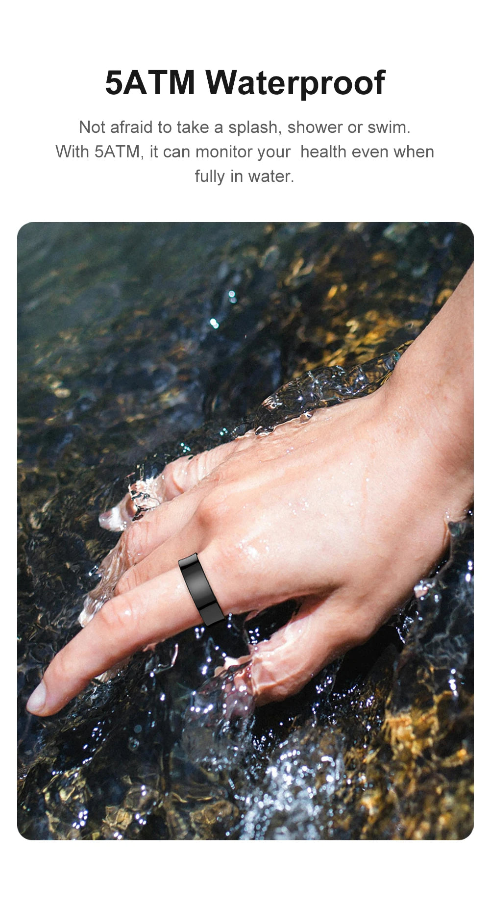 COLMI R09 Smart Ring with Charging Case – Body Temperature, Health & Sleep Monitor