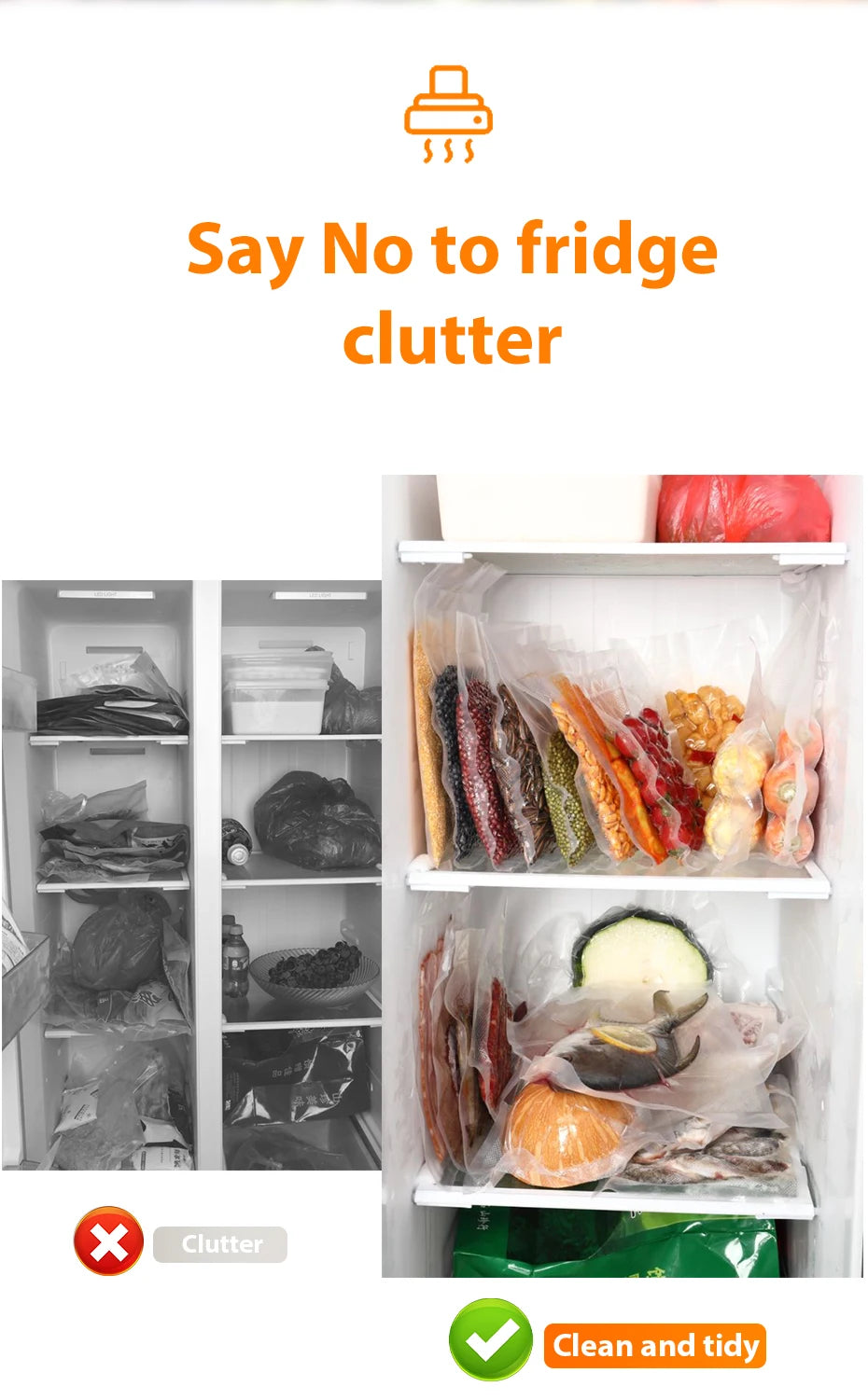 SaengQ Vacuum Sealer Machine – Food Saver with 10 Free Vacuum Bags | Household Food Preservation & Packaging