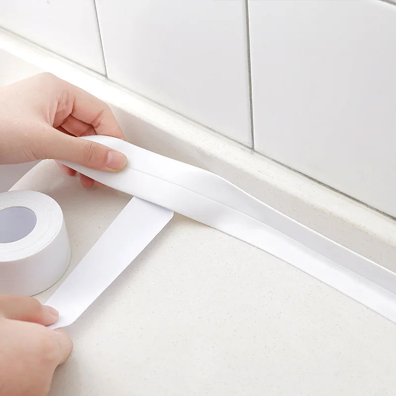 Waterproof Sealing Tape Strip – PVC Self-Adhesive Caulk for Bathroom, Shower, Kitchen & Mold-Proof Protection
