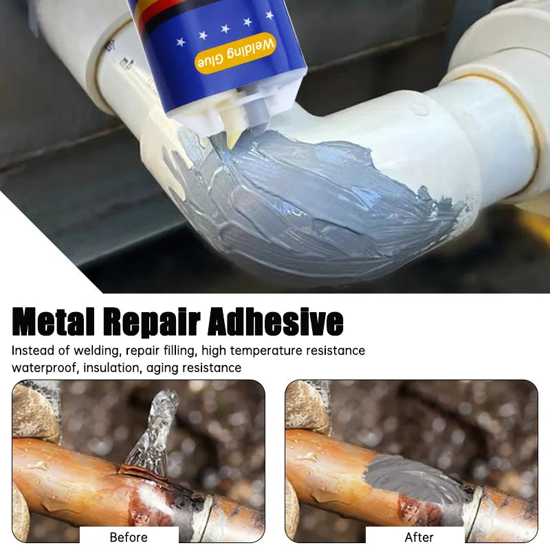 Ultra-Strong Cold Welding Glue – Industrial Metal & Plastic Repair AB Adhesive | High-Strength Sealant for Cracks, Leaks & Breaks