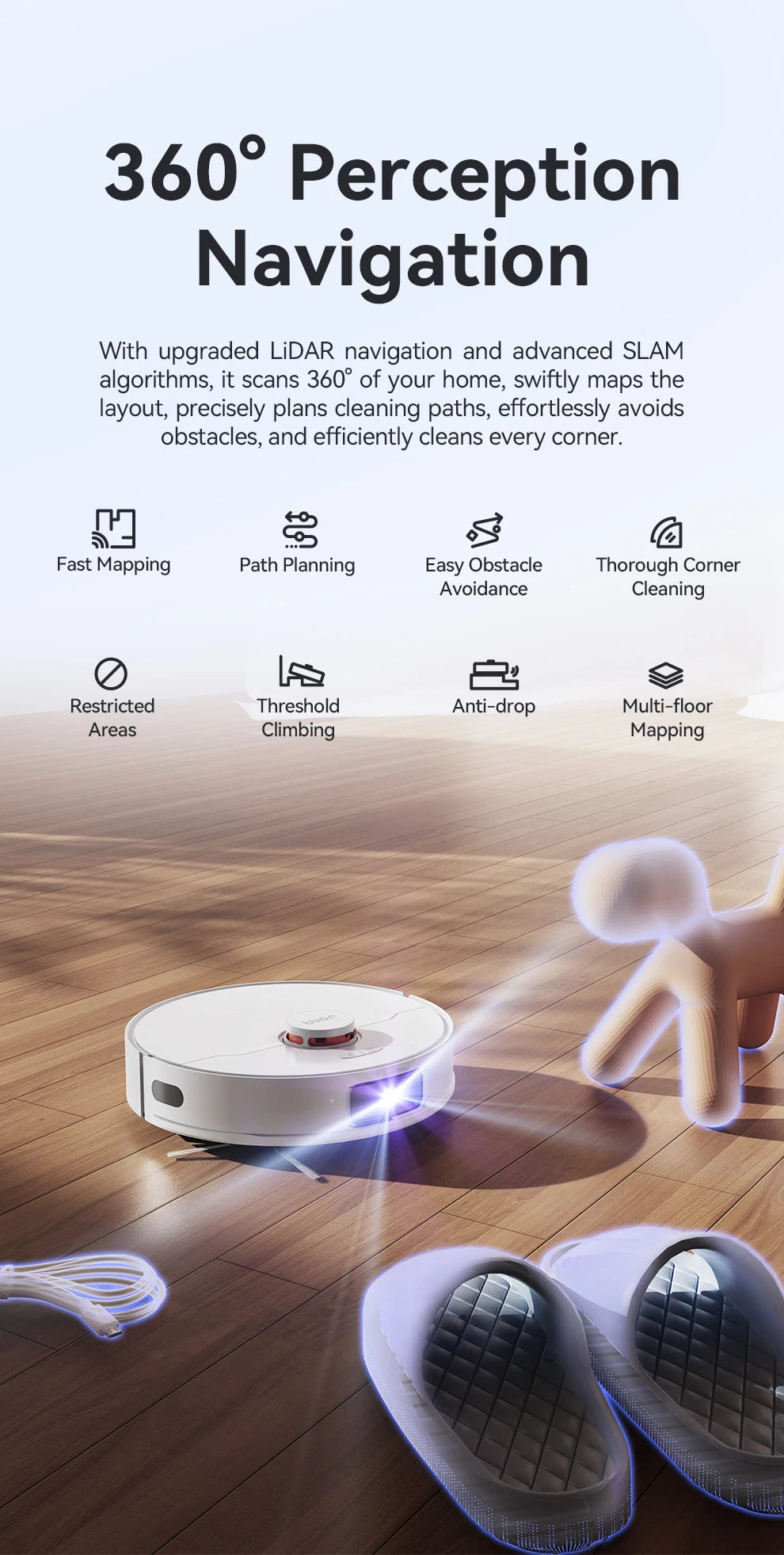 JONR P20 Pro Robot Vacuum | 3-in-1 Mopping, Vacuuming & Drying with Auto Dust Collection & Self-Drainage System