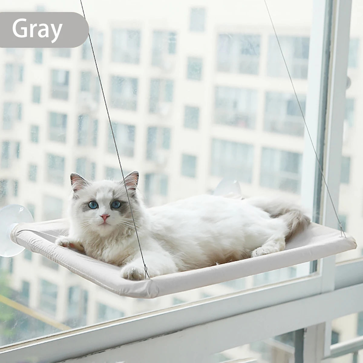 20kg Pet Cat Hammock Window Seat – Hanging Cat Bed with Strong Bearing, Comfortable Sunny Resting Spot & Kitten Climbing Frame
