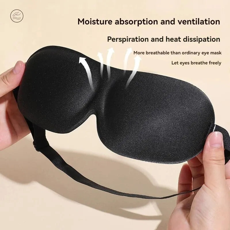 3D Contoured Blackout Sleep Mask – No Nose Pressure, Non-Marking, Lightweight Eye Mask for Students, Travel & Naps