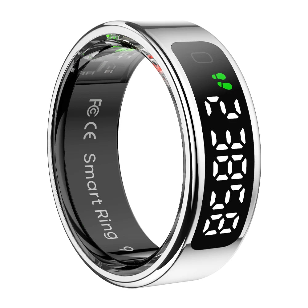 COLMI R12 Smart Ring – Touch Screen, Wireless Charging & Health Tracker, 5ATM Waterproof for Men & Women