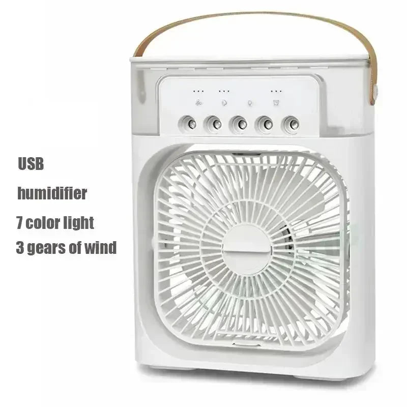 3-in-1 Portable Air Cooler, Humidifier & LED Night Light – Mini Air Conditioner Fan for Home & Office Use