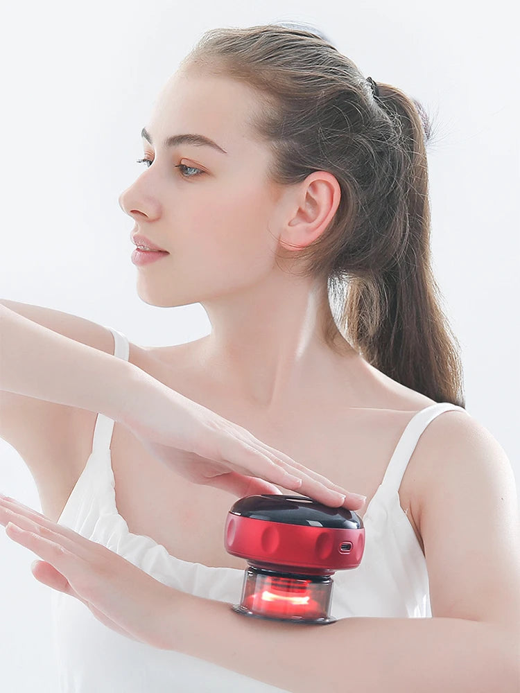 Smart Electric Cupping Therapy Massager – Vacuum Suction, Heating & Scraping for Back, Neck & Muscle Relief
