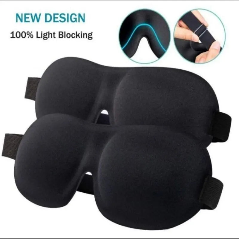 3D Contoured Blackout Sleep Mask – No Nose Pressure, Non-Marking, Lightweight Eye Mask for Students, Travel & Naps