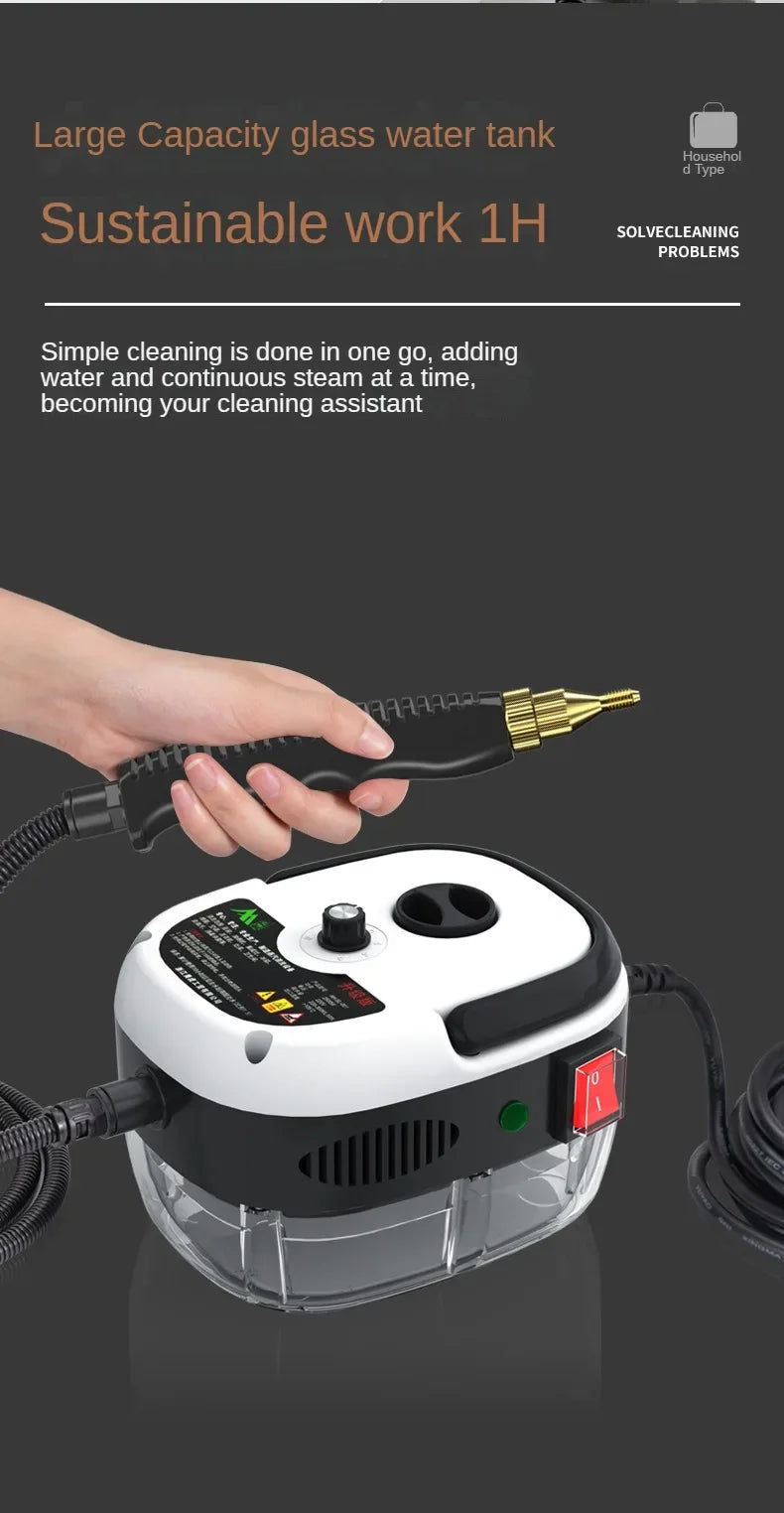 BALASHOV High-Pressure Handheld Steam Cleaner – Multi-Surface Cleaning for AC Units, Kitchen Hoods, Cars & Floors