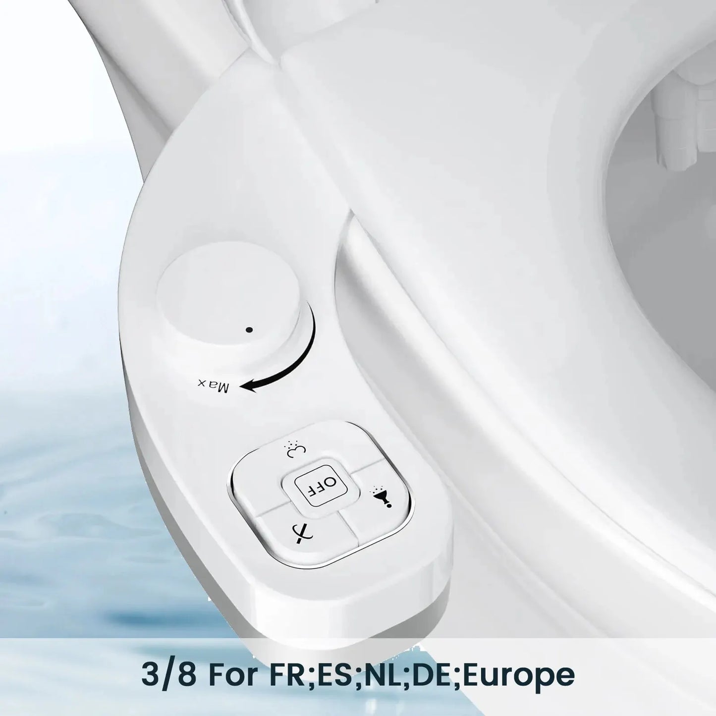 SAMODRA Non-Electric Bidet Attachment – Dual Self-Cleaning Nozzles for Front & Rear Wash | Easy-to-Install Toilet Seat Water Sprayer
