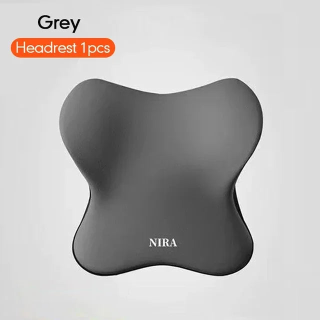 Memory Foam Car Headrest & Lumbar Support Cushion – Universal Back & Neck Pillow for Comfort and Posture