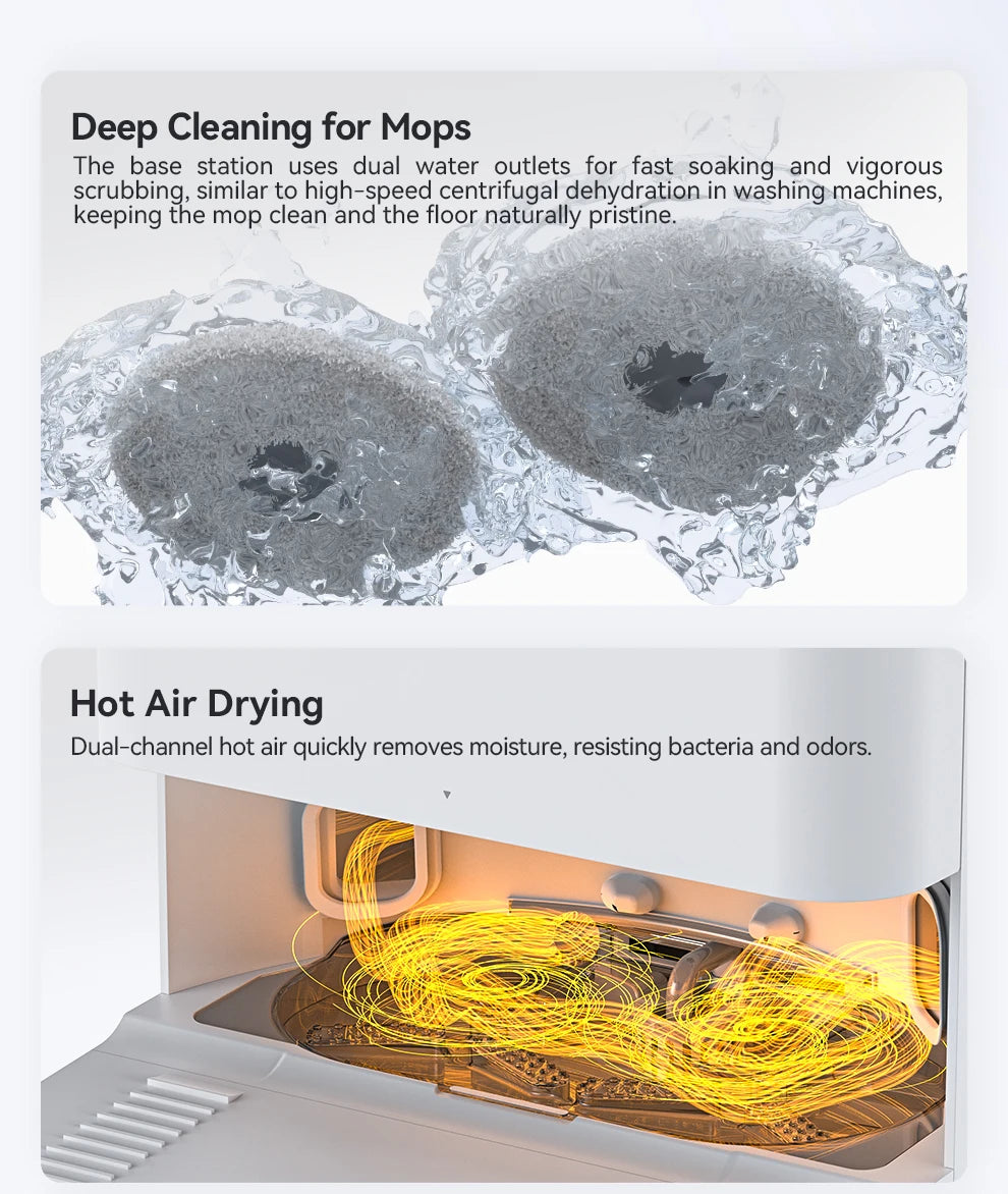 JONR P20 Pro Robot Vacuum | 3-in-1 Mopping, Vacuuming & Drying with Auto Dust Collection & Self-Drainage System