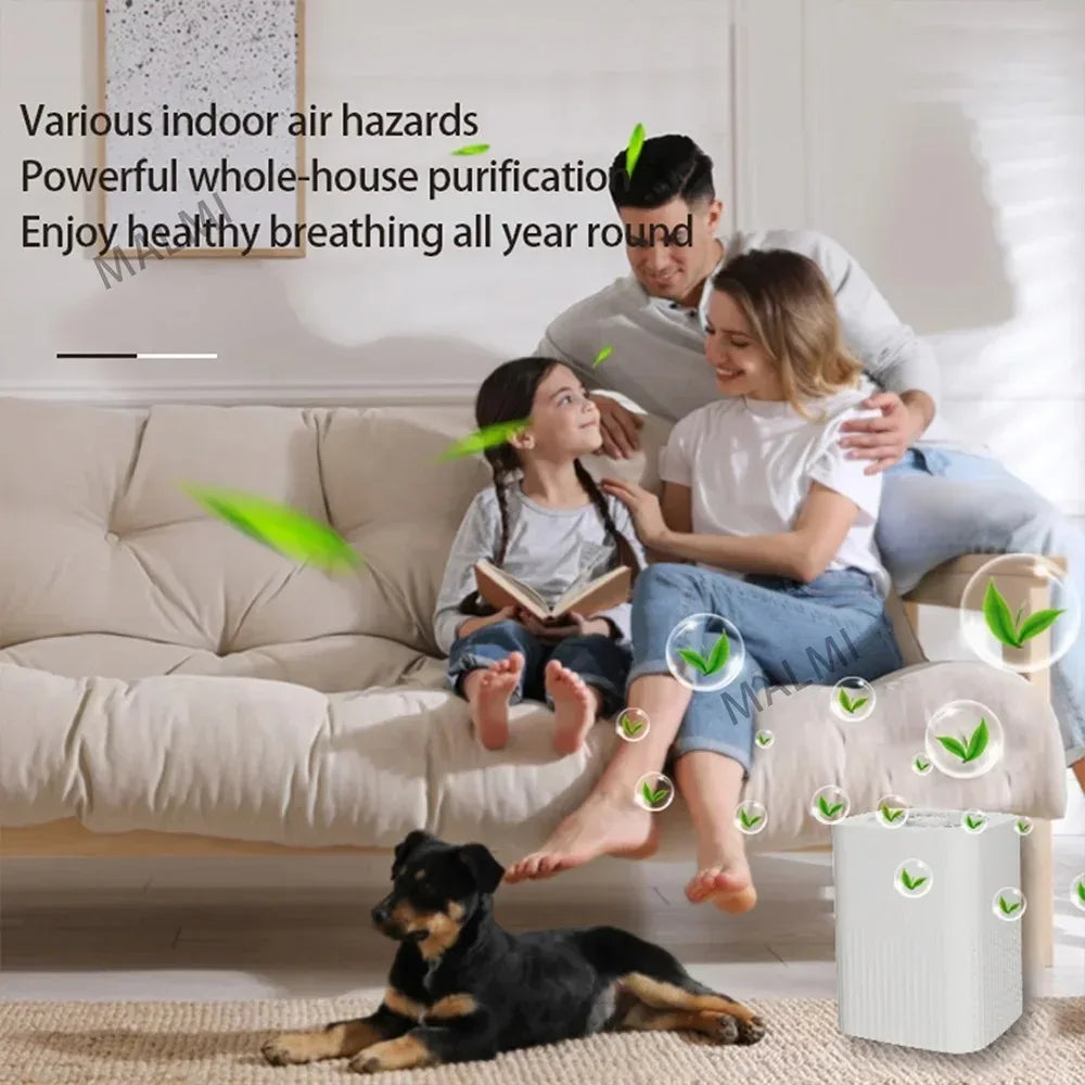 Compact HEPA Air Purifier for Home & Car – Removes Smoke, Odors, Formaldehyde, PM2.5 – Quiet Air Freshener for Bedroom or Office