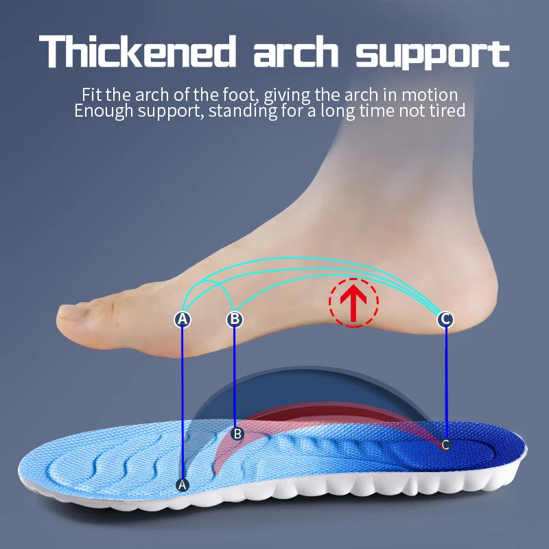 4D CloudTech Sports Insoles – Soft PU Shock-Absorbing Orthopedic Inserts for Running & Everyday Comfort | Breathable Cushion Sole for Men & Women