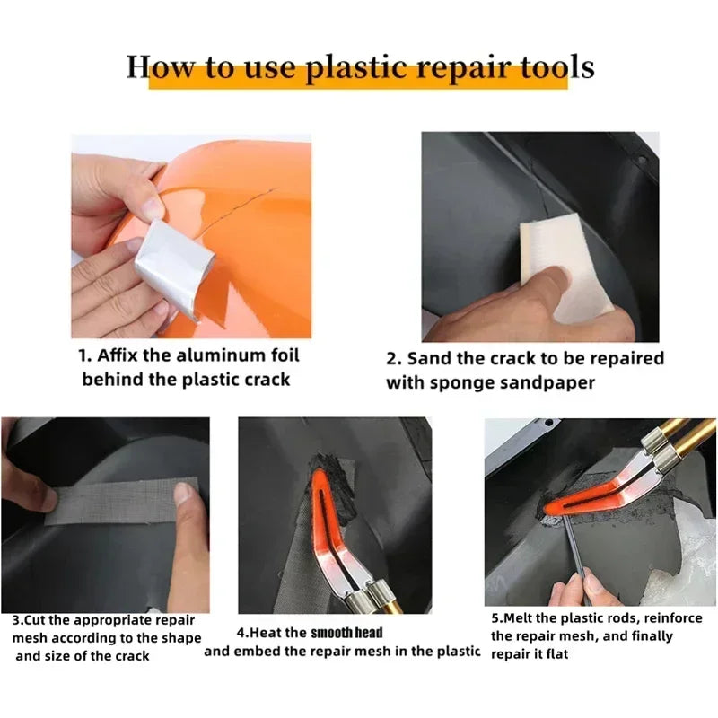 Professional Plastic Welding Kit – 200W Hot Stapler Gun | Fast & Strong Crack Repair Tool