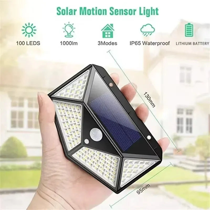 Multifunctional Solar Garden Light – Waterproof LED Outdoor Lamp with Motion Sensor & Decorative Spotlight Design