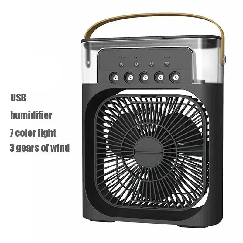 3-in-1 Portable Air Cooler, Humidifier & LED Night Light – Mini Air Conditioner Fan for Home & Office Use