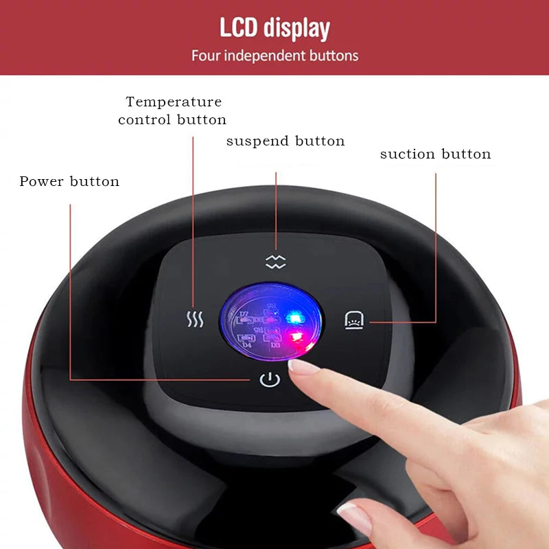 Smart Electric Cupping Therapy Massager – Vacuum Suction, Heating & Scraping for Back, Neck & Muscle Relief
