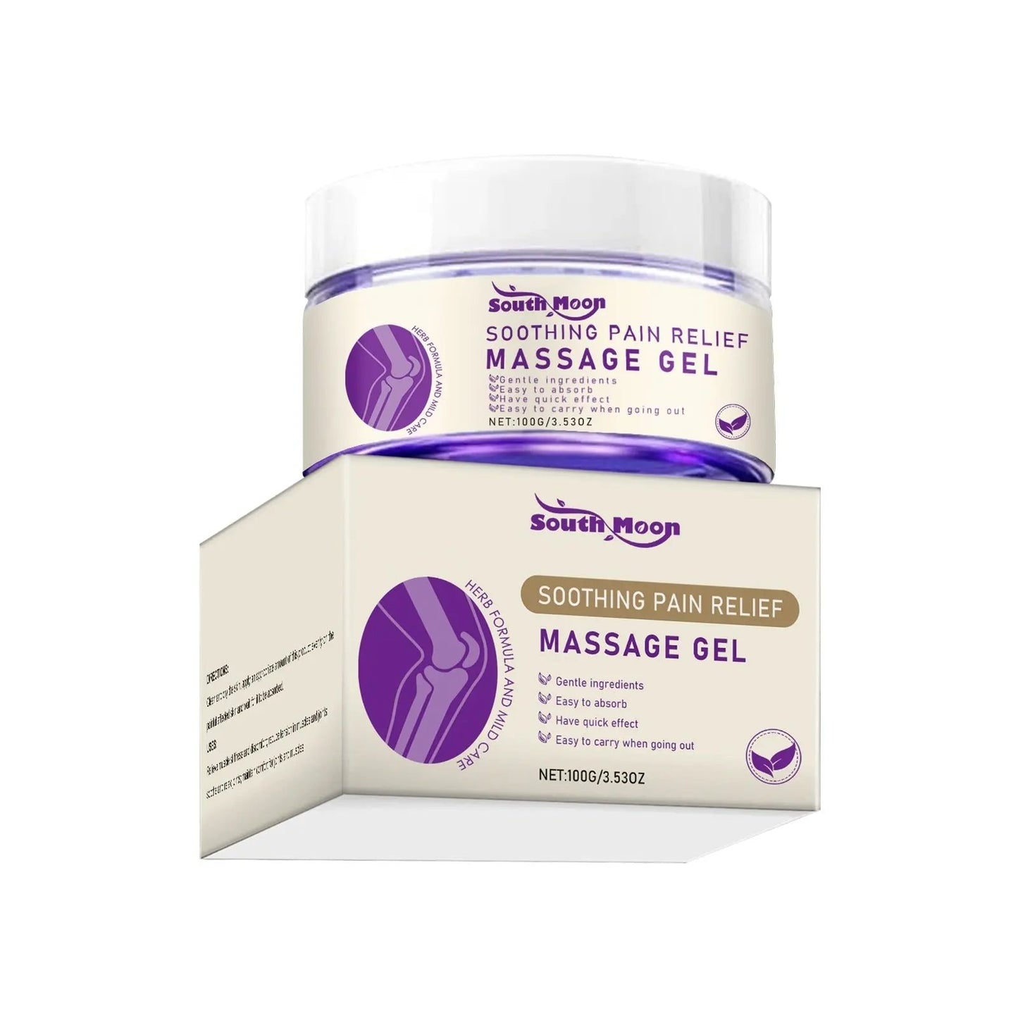 Soothing massage gel with cooling menthol therapy and natural healing extracts