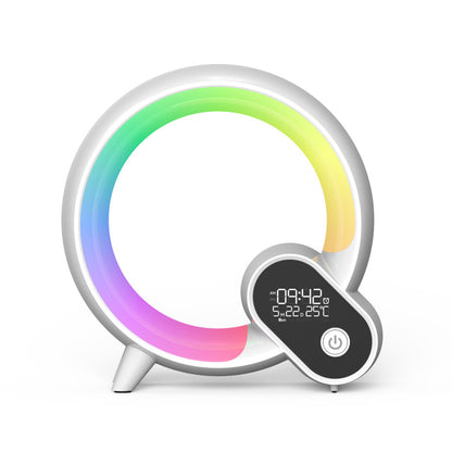 Q Digital Clock in Black and White