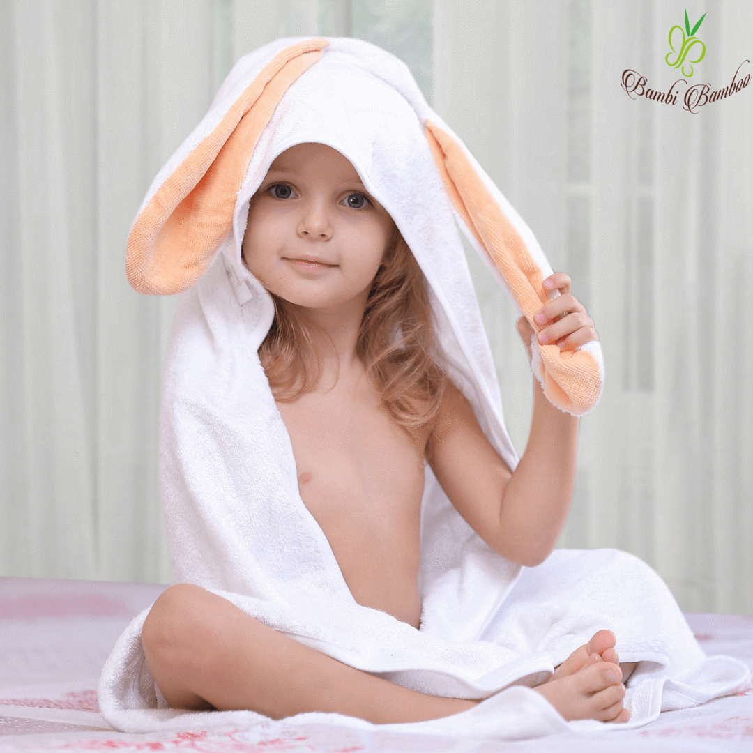 Bunny Hooded Towel + 2 Washcloths