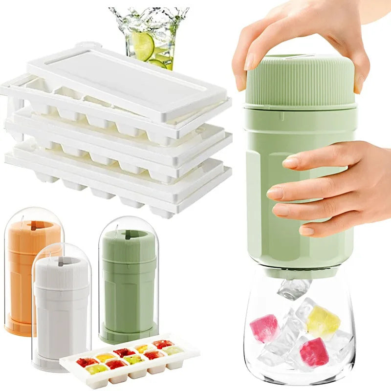 
Ice Cup Twister in white color with lid for stacking 