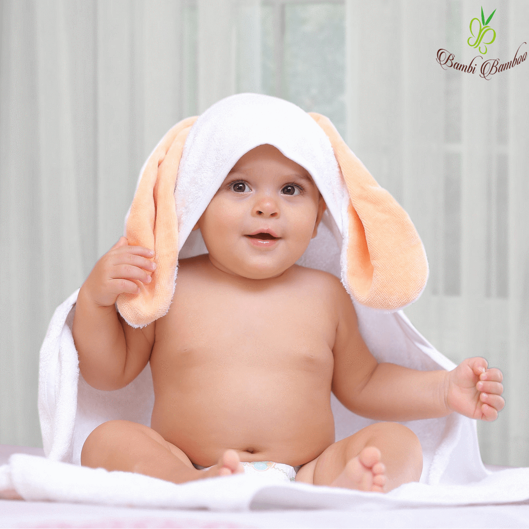 Bunny Hooded Towel + 2 Washcloths