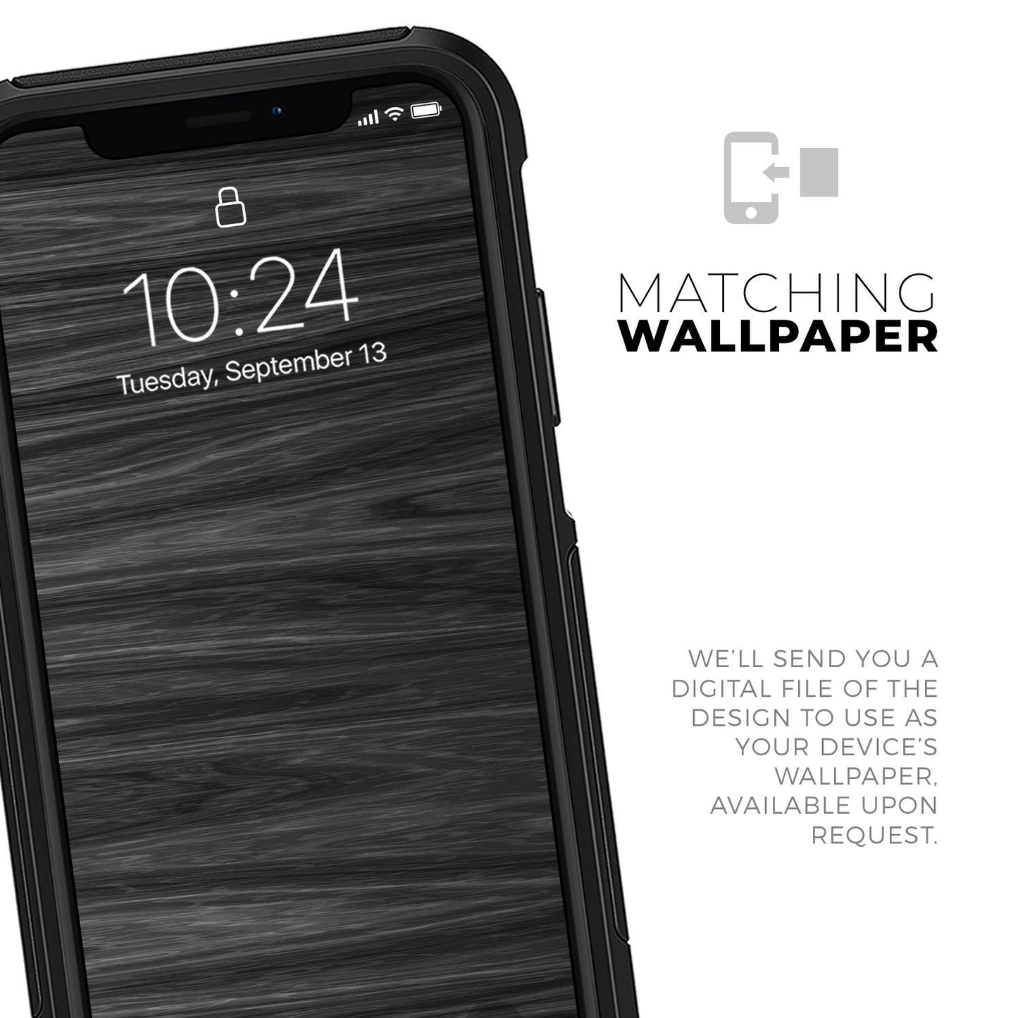 Dark Slate Wood - iPhone Case