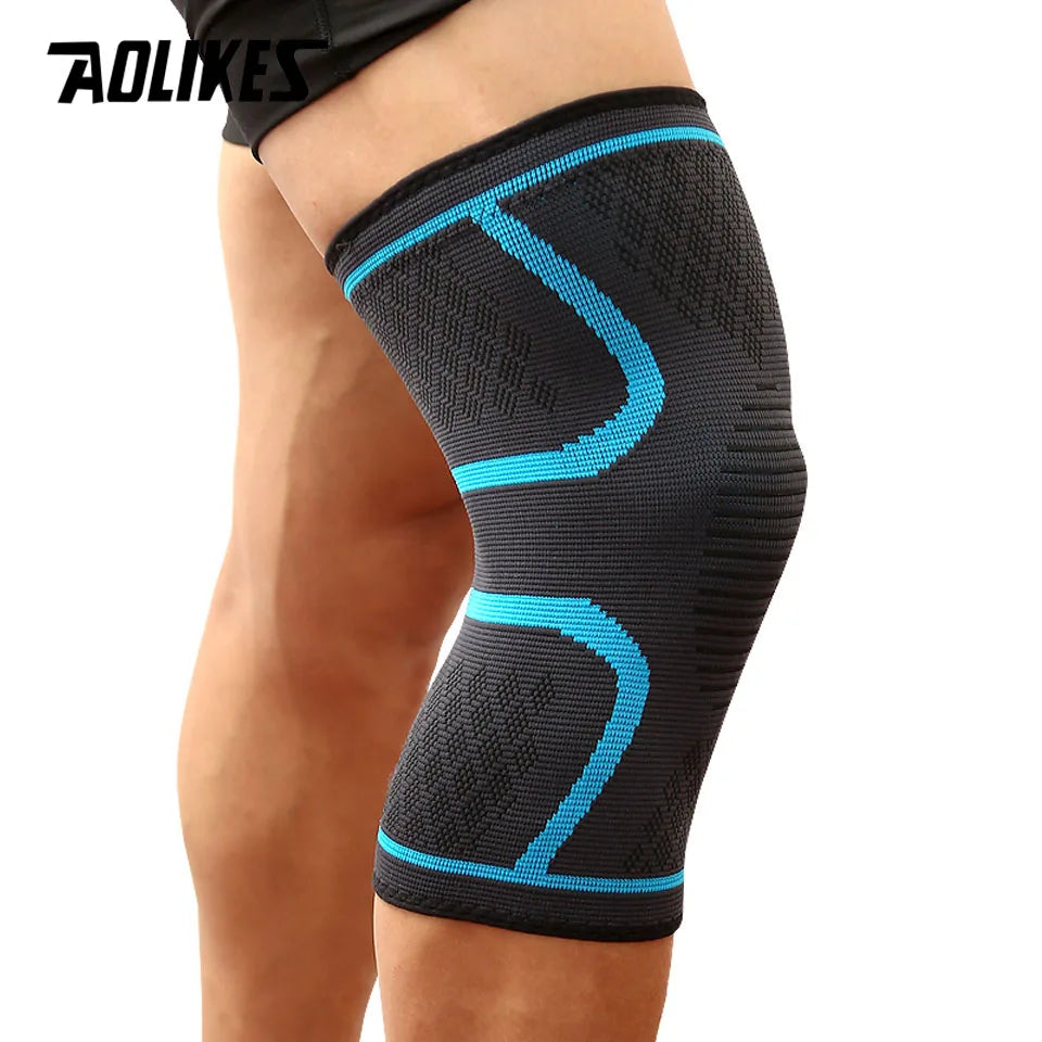 1PC AOLIKES Fitness Knee Support Brace – Elastic Nylon Compression Knee Pad for Running, Cycling & Basketball
