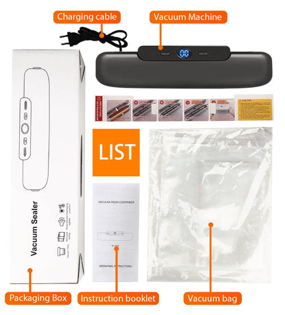SaengQ Vacuum Sealer Machine – Food Saver with 10 Free Vacuum Bags | Household Food Preservation & Packaging